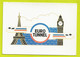 EUROTUNNEL TRAIN De Big Ben à La Tour Eiffel Dessin Arthus-Bertrand VOIR DOS Trait D'Union Pour L'Europe - Ouvrages D'Art