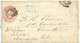 GB 1851, QV 1d Pink Cut-out (ex. Postal Stationery Envelope - Die 76 W.W) Tied By Indistinct Barred Numeral On Very Fine - Lettres & Documents
