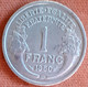 FRANCE; Very SC ARCE 1 FRANC 1950 B ALUM KM 885 A.2. UNC - 1 Franc