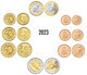 Croatia 2023 Year UNC Full Coin Set From 1 Cent - 2 Euro Total 8 Coins 3,88 Euro - Croatia