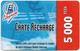 Benin - Libercom - Carte Recharge Red (Reverse Horizontal 1), GSM Refill 5.000CFA, Used - Benin