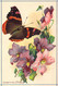 CHROMO  - CLEMATITES ET VULCAIJ - Papillon - Fleur - Carte Postale Ancienne - Sonstige & Ohne Zuordnung