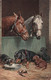 Animaux - Chevaux Et Chiens - Illustration De Reichert - Carte Postale Ancienne - - Pferde
