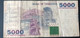 BILLETE DE TANZANIA DE 5000 SHILINGI DE UN RINOCERONTE DEL AÑO 2003 (BANKNOTE) RHINO - Tanzania