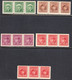 Canada 1942-43 Coils, Mint No Hinge/ Mounted(middle Stamp), Sc# 263-267, SG - Coil Stamps