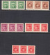 Canada 1942-43 Coils, Mint No Hinge/ Mounted(middle Stamp), Sc# 263-267, SG - Rollen