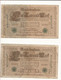 Allemagne - Lot 8 Billets 1000 Mark  . Année 1910. - 1000 Mark