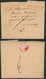 Précurseur - LAC Datée (1824) + Obl Linéaire Rouge DOORNIK / FRANCO X2 ! > Grand'place à Courtrai - 1815-1830 (Période Hollandaise)