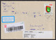 Forwarded Letter Cover Delayed Delivery 2021 Hungary REGISTERED Label Vignette Újkígyós Postmark - Storia Postale