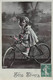 ¤¤   -  Lot De 2 Cartes Fantaisies   -  Fillettes Sur Un Vélo  -  Bicyclette   -  Un Baiser De " PONT-sur-YONNE " - Andere & Zonder Classificatie