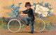 ¤¤   -   Cartes Fantaisies Gauffré    -  Un Garçon Sur Un Vélos   -  Bicyclette   -   Voeux Sincères   -   ¤¤ - Andere & Zonder Classificatie