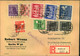 1948, Auslands-Doppel-R-Brief In 10-fach Ausgabenmischfrankatur Mit 5 Mark Taube Ab "BERLIN 30 4.7.482 - Storia Postale