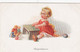 Chicky Sparks Artist Image 'Morgenkonzert'' Girl Plays Pretend Piano C1900s/10s Vintage Postcard - Spark, Chicky