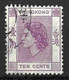 HONG KONG....QUEEN ELIZABETH II....(1952-22..)...." 1954..".......10c......CDS.......VFU... - Gebruikt