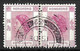 HONG KONG....QUEEN ELIZABETH II....(1952-22..)...." 1954..".......50c X PAIR....SG185.........CDS.......VFU... - Gebruikt