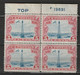 USA 1928 Airmail Block Of 4 With TOP And Number. Postfris MNH** See Description. Scott C11 - 1b. 1918-1940 Unused