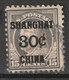 USA 1919 U.S. Postal Agency In Shanghai China. 30c On 15c. Used. Scott No. K12. - Cina (Shanghai)