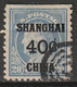 USA 1919 U.S. Postal Agency In Shanghai China. 40c On 20c. Used. Scott No. K13. - Offices In China
