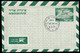 Israel Tel Aviv - Yafo 1957 Aerogramme / 250 Green / Flying Deer - Poste Aérienne