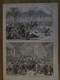 2 Gravure 1883 Paris  MANIFESTATION PARIS     P Mars Esplanade   Place Beauvau Salle Rivoli   Avenue Gabriel  9 Mars - Material Und Zubehör