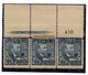 10052 CUBA US Adm. Scott 225 Strip Of  Of 3 Pl #410.opened & Reinforment W/hinge Scott Value $100 - Neufs