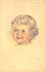 Fantaisies - Dessin D'un Visage D'enfant - Colorisé - Carte Postale Ancienne - Bebes