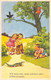 Fantaisies - Enfant Se Faisant Peur Dans Un Parc - Colorisé - Edit. Coloprint - Carte Postale Ancienne - Altri & Non Classificati