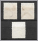 NORWAY - Postage Due 10o, 15o & 20o 1889 Issue Used - Sc J3, J4 & J5 - Used Stamps