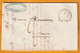 1847 - BEDARIEUX, Hérault, Petit Cachet - Taxe Manuelle 2 Décimes - Sur Lettre Pliée Avec Correspondance - 1801-1848: Precursori XIX