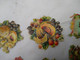 Delcampe - Lot De Petits Chromos Anciens En Papier Gaufré Et Brillant, Fleurs, Fontaine, Oiseau, Voilier, Fruits - Blumen