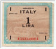 ITALY,ALLIED MILITARY CURRENCY,1 LIRE,1943,P.M10,VF - Occupation Alliés Seconde Guerre Mondiale