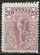 GREECE Flying Hermes 20 L Lilac  Vl. 184 MH - Unused Stamps
