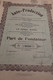 Auto - Production S.A. - Part De Fondateur -  Ixelles - Bruxelles Février 1929. - Automobile