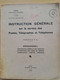 L123 - 1950 Instruction Générale Sur Le Service Des PTT Fascicule PA Personnel Organisation Générale Des Services - Administraciones Postales