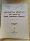 L135 - 1952 Instruction Générale Sur Le Service Des PTT Fascicule PC Personnel Habillement 500-34 Postes - Administrations Postales