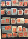 France-Semeuse 194/199 Sur Fragments 23 Timbres Stamp Perforé, Perforés,Perfin Perfins,Perforatis,Perforated,Perforata - Used Stamps