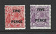 Australia 1930 Surcharges On KGV Set Of 2 FM , Clean HR - Ungebraucht