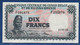 BELGIAN CONGO - P.30a - 10 Francs 15.01.1955 XF, Serie F091879 - Bank Van Belgisch Kongo