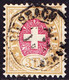 1881 3 Fr. Braun Und Rosa Telegraphen Marke, Gestempelt RIESBACH - Télégraphe