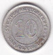 Straits Settlements , 10 Cents 1926 George V , En Argent , KM# 29b - Malaysie