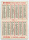 Calendrier Publicitaire Petit Format Année 1914.Maison Frères.L.Violet Successeurs à Thuir.Le Byrrh Vin Tonic. - Petit Format : 1901-20