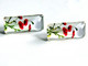 Boucles D'oreilles Coquelicots, Bijou Fait-main, Clous Plaqués Argent, Bijou Funky, Cadeau Féminin Original, Bijou Rouge - Ohrringe