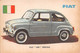 11914 "FIAT 600 BERLINA 15 - AUTO INTERNATIONAL PARADE - SIDAM TORINO - 1961" FIGURINA CARTONATA ORIGINALE - Motoren