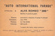 11920 "ALFA ROMEO 2000 BERLINA 6 - AUTO INTERNATIONAL PARADE - SIDAM TORINO - 1961" FIGURINA CARTONATA ORIG. - Moteurs