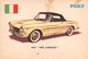 11931 "FIAT 1500 CABRIOLET 18 - AUTO INTERNATIONAL PARADE - SIDAM TORINO - 1961" FIGURINA CARTONATA ORIG. - Moteurs