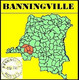 BANNINGVILLE BELGIAN CONGO / CONGO BELGE CANCEL STUDY [6] WITH COB 287+288+290+291-A+ 2 X 291 [ 6 STAMPS ] - Abarten Und Kuriositäten