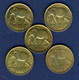 CONGO BELGE ....5 PIECES DE 1 FRANC 1944 - 1934-1945: Leopoldo III