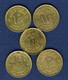 CONGO BELGE ....5 PIECES DE 1 FRANC 1944 - 1934-1945: Leopold III