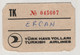 TURKISH AIRLINES BAGGAGE TAG ,CYPRUS ,ERCAN AIRPORT - Baggage Labels & Tags