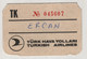 TURKISH AIRLINES BAGGAGE TAG ,CYPRUS ,ERCAN AIRPORT - Etiquetas De Equipaje